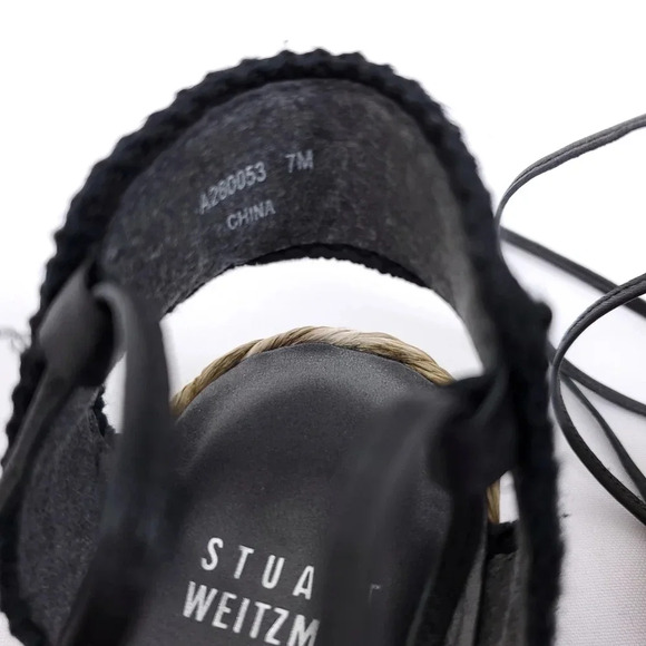 Stuart Weitzman Espadrilles Patterned Eyelet 7M - Picture 9 of 11